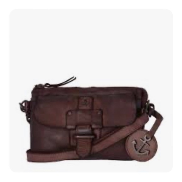 Anthropologie Handbags - Anthropologie Harbour 2nd Luna Crossbody bag brown leather small mini bag